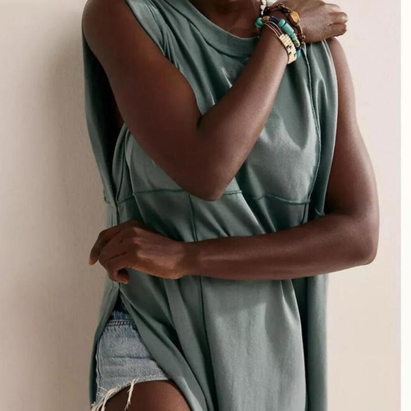 Free People Sage Green Midi Dress - Picture 4 of 10